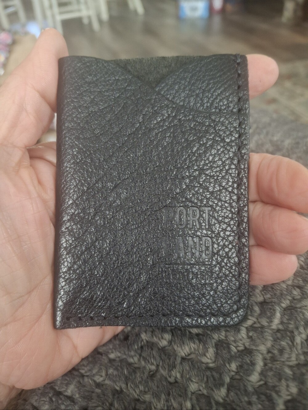 PORTLAND LEATHER Leather Black Men's Card Holder Wallet